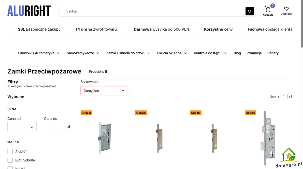 ALURIGHT - zamki do drzwi przeciwpożarowych